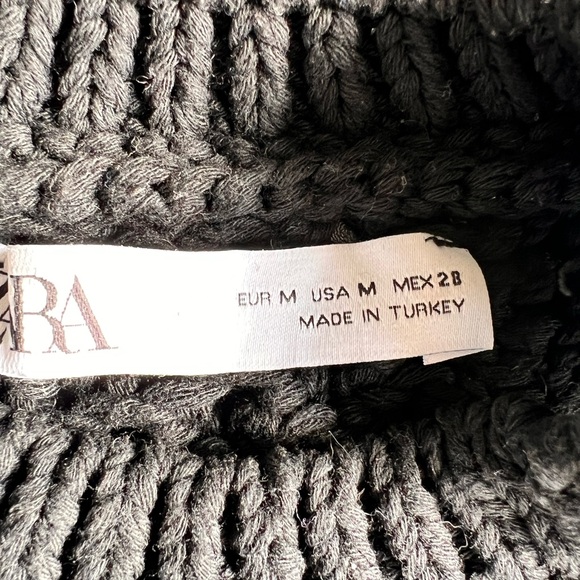 Zara Black Textured Knit Top - Picture 6 of 6